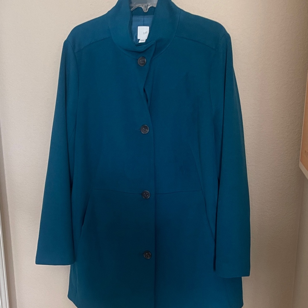 J. Jill Women's Blue Trench Coat